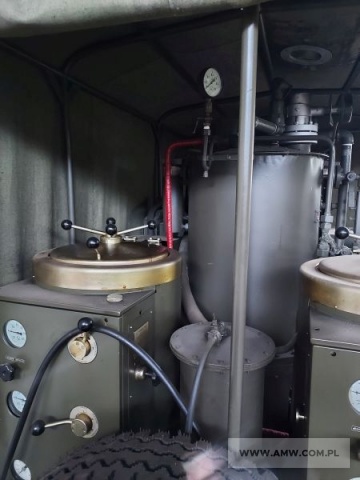 Urządzenie destylacyjno-sterylizacyjne UD-2 na przyczepie 1,5 t z zespołem spalinowo-elektrycznym PAB 4-3/400 (4kW, 3x380V, 50Hz) 